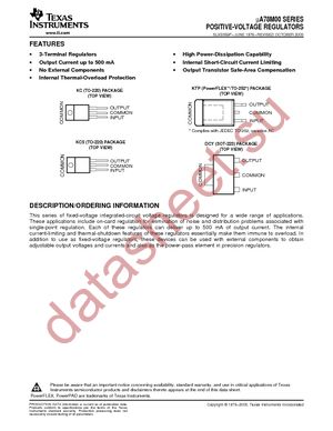 UA78M08CKCSE3 datasheet  